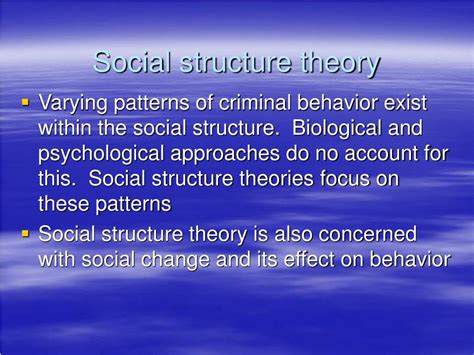 Ppt Social Structure Theories Powerpoint Presentation Free Download