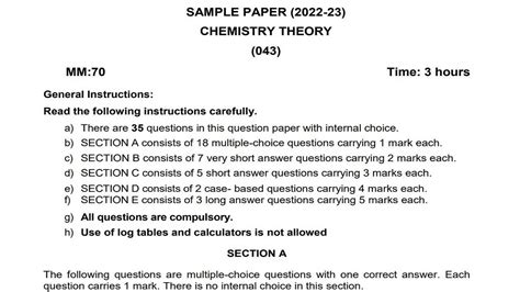 Cbse Board Paper Chemistry Image To U