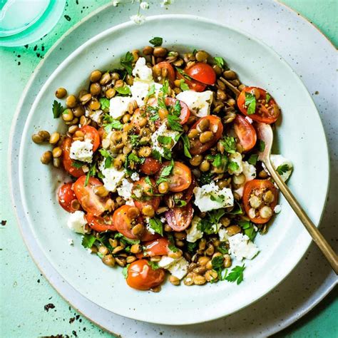 Lentil Feta And Tomato Salad Healthy Recipe Ww Uk