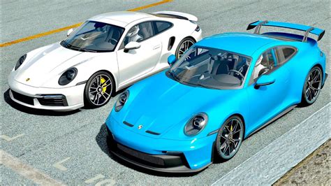 Porsche 992 Gt3 2022 Vs Porsche 992 Turbo S 2021 Drag Race 10 Km