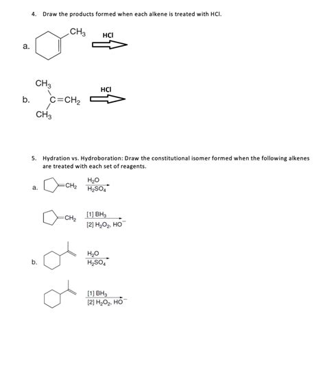 Solved Draw The Products Formed When Each Alkene Is Chegg