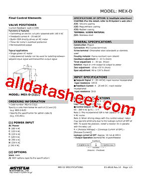 MEX D B Datasheet PDF M System Co Ltd