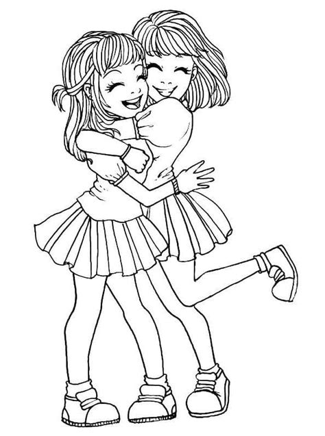 Desenhos Para Colorir Amigas