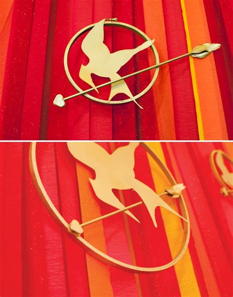 DIY Tutorial: "Girl on Fire" Backdrop + Giant Mockingjay Pins {Hunger ...