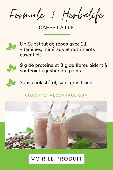 Nourrissez votre corps avec un Substitut de repas Formule 1 saveur Café