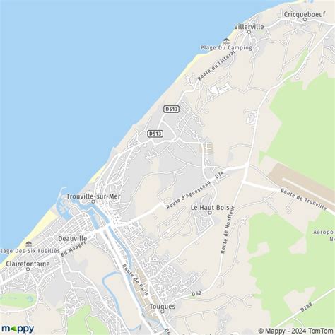 Plattegrond Trouville Sur Mer Kaart Van Trouville Sur Mer En