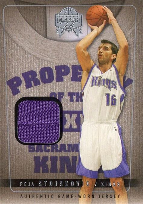 Peja Stojakovic Player Worn Jersey Patch Basketball Card Sacramento