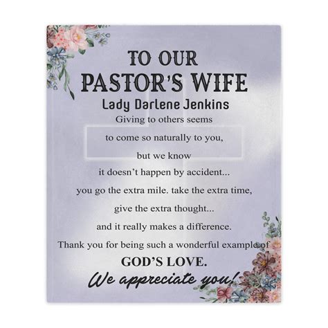 Custom Name Pastors Survival Kit Blanket Gift For Pastors Wife For