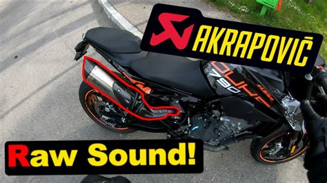 Duke 790 Akrapovic Raw Sound No Windnoise Db Killer Youtube