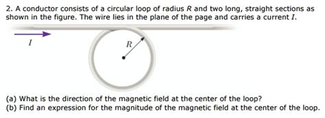 Solved A Conductor Consists Of A Circular Loop Of Radius R And Two