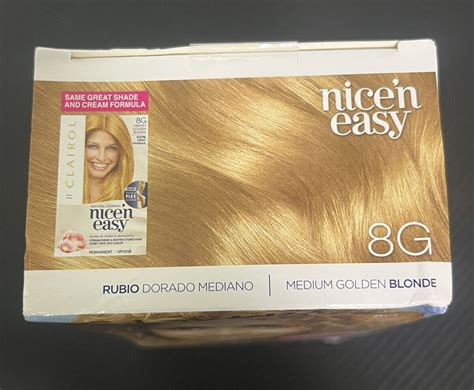 Clairol Nice N Easy Permanent Hair Dye 8G Medium Golden Blonde Hair