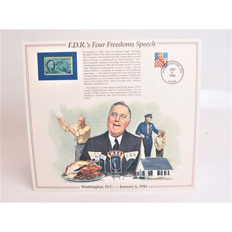 FDR Four Freedoms Speech Collectable Stamp 1996 Property Room