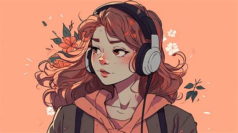 Listen Music Anime Girl Listening To Backgrounds  Free Download