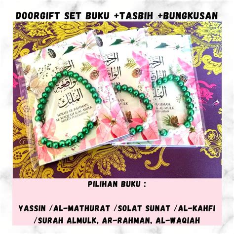 Doorgift Set Buku A Tasbih Bungkusan Yassin Terjemahan Al