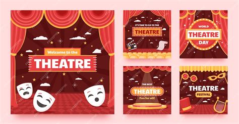 Premium Vector | Theatre template design