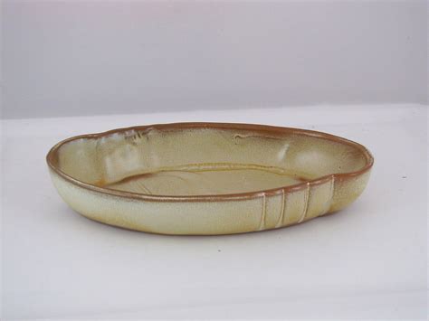 Frankoma Pottery Low Oriental Bowl 205 In Desert Gold 10 Long