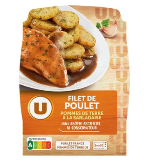 Filet de poulet pomme de terre à la sarladaise U 300 g Bam courses