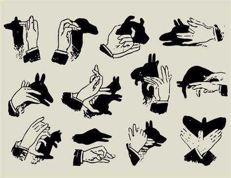 INSTANT DOWNLOAD . . . Animal Hand Shadows . . . Vintage