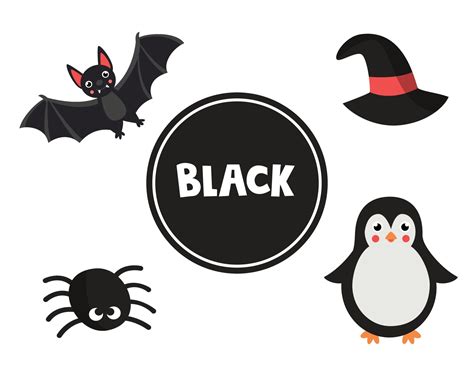 Learning black color for preschool kids. Educational worksheet. 2170949 ...