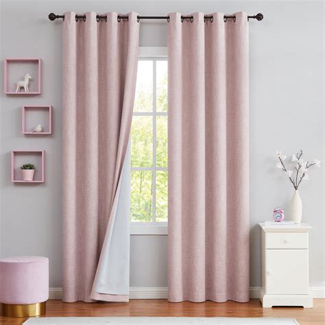 Uptown Home Pink Solid Full Blackout Window Curtain Panel For Bedroom