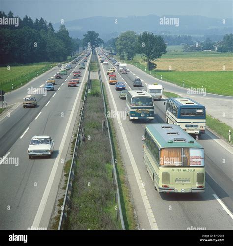 Oberbayern Starker Verkehr Auf Der Autobahn Stock Photo Alamy