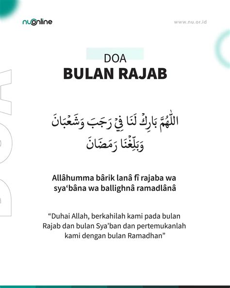 Malam 1 Rajab 1443 Hijriyah Berikut Bacaan Doa Bulan Rajab Kendalku