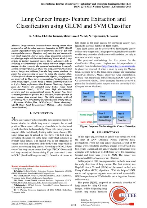 PDF Lung Cancer Image Feature Extraction And Classification Using