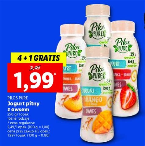 Jogurt Truskawka Banan Owies Pilos Pure Cena Promocje Opinie