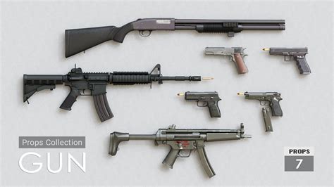 Props Collection Gun Iclone Scenes And Props Reallusion Content Store