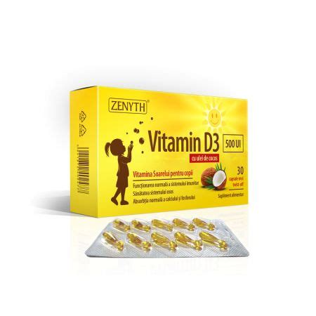 Vitamina D Pentru Copii Ui Capsule Zenyth Farmacia Tei Online