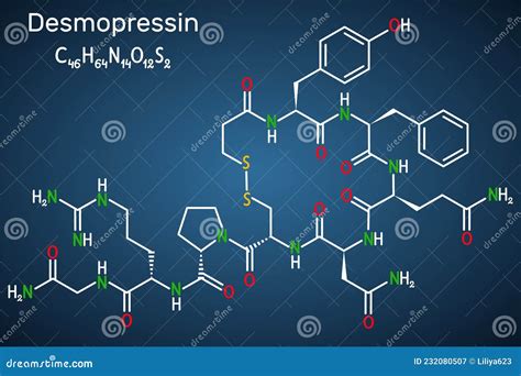 Desmopressin Molecule Molecular Structure Ddavp Ball And Stick 3d