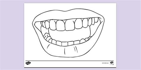 Open Mouth Coloring Page