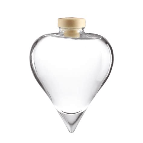 Heart Shaped Glass Bottle Wilk Glass