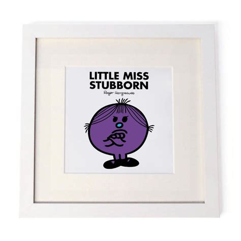 Personalised Little Miss Stubborn White Framed Print