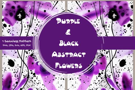 Purple and Black Abstract Pattern Graphic by Pleasant Patterns ...