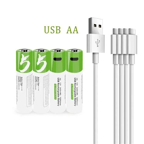 Bateria Litowa Akumulator Aa Usb Usb Bezpo Rednie Adowanie Typu C V