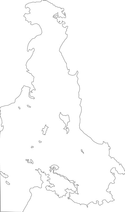 Clipart - Outline map of Victoria, BC, Canada / Saanich Peninsula