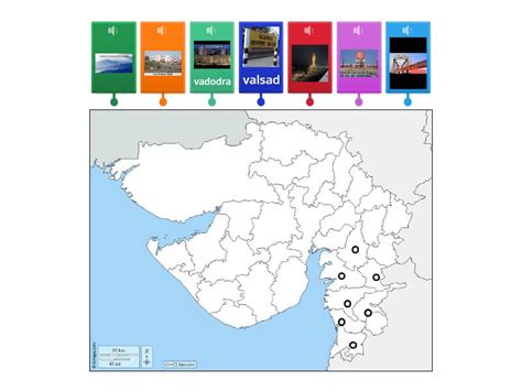 gujarat map - Labelled diagram