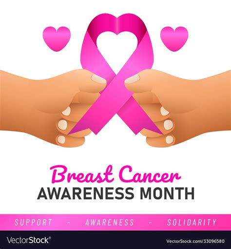 World Breast Cancer Poster Web Banner Royalty Free Vector