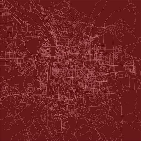 Premium Vector | Changsha city China municipality province vector map ...