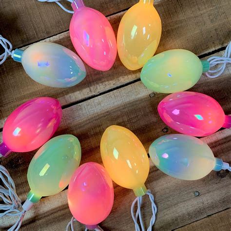 Easter Egg Party String Lights Pearlized Pattern