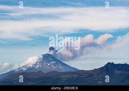 Cotopaxi Volcano Eruption Explosion With Ash Cloud And Smoke Cotopaxi