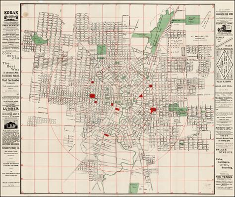 Vintage Map Of San Antonio Texas Old San Antonio Map San Antonio Tx