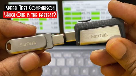 Speed Test Sandisk Ultra Dual Drive Luxe Vs Sandisk Ultra Dual Drive Type C Flash Drive Youtube