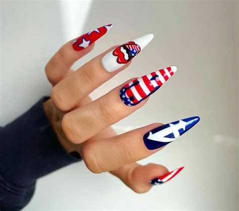 33 Stylish Patriotic Nail Designs To Celebrate Thuy San Plus