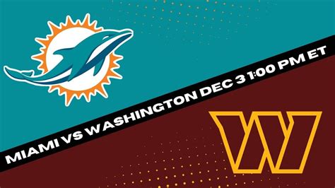 Miami Dolphins vs Washington Commanders Prediction and Picks - NFL Picks Week 13 : r/WagerTalk