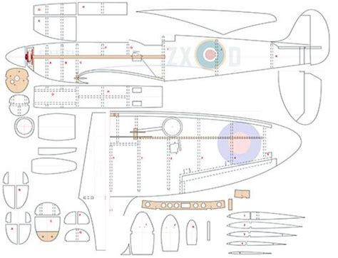 Supermarine Spitfire Rc Plane Scale Model Foam Plans Rc Planes How