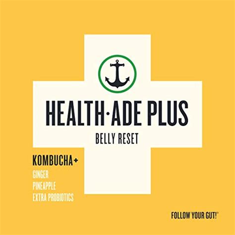 Health Ade Plus Kombucha Tea Organic Probiotic Superfood Drink 12 Pack Case 16 Fl Oz Belly