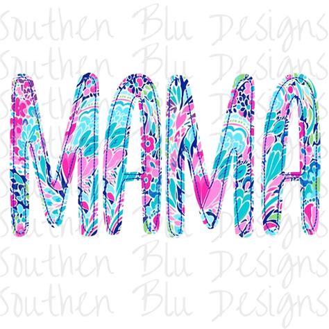 Faux Applique Mama Png Etsy