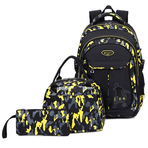 Forestfish Camo Kids School Backpack & Lunch Box Combo, Water Resistant ...